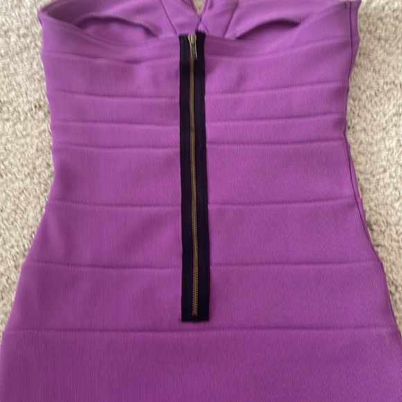 Topshop Petite US Size 2 Purple Bodycon Halter Dress Exposed Back Zipper - Picture 7 of 10